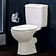 Ideal Standard Space P-Trap Toilet G042127 Pergamon, with Internal Bidet Spray, Heavy Duty Toilet Seat & Cover, Cistern with Mechanism and Fixing Set - Image 3