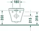 Duravit DuraStyle Wall-Hung Toilet with Bidet Spray and Toilet Seat & Cover, White - Image 10