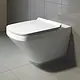 Duravit DuraStyle Wall-Hung Toilet with Bidet Spray and Toilet Seat & Cover, White - Image 3