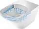 Duravit DuraStyle Wall-Hung Toilet with Bidet Spray and Toilet Seat & Cover, White - Image 6