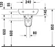 Duravit D-Code Basin 45 cm with Wall-Hung Column, White - Image 4