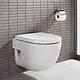 Roca Meridian Wall-Hung Toilet with Bidet Spray, Handle, and Soft-Close Toilet Seat & Cover, White - Image 1