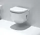 Roca Meridian Wall-Hung Toilet with Bidet Spray, Handle, and Soft-Close Toilet Seat & Cover, White - Image 2