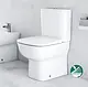 Ideal Standard New Esedra Back-to-Wall Combination S/P with Soft-Close Toilet Seat & Cover, Cistern with Mechanism, Internal Bidet Spray, and Fixing Set, White - Image 1
