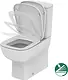Ideal Standard New Esedra Back-to-Wall Combination S/P with Soft-Close Toilet Seat & Cover, Cistern with Mechanism, Internal Bidet Spray, and Fixing Set, White - Image 4
