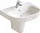Ideal Standard Playa J5013 Basin 65 × 48 cm with Half Pedestal, White - Image 3