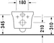 Duravit P3 Comfort Wall-Hung Toilet with Soft-Close Toilet Seat & Cover, Bidet Spray, Valve, and HygieneGlaze, White - Image 3