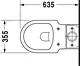 Duravit D-Laco Wall-Hung Toilet Combination with Shower, Cistern, and Toilet Seat & Cover, White - Image 2