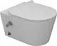 Sanipure Titan 25424975 Wall-Hung Toilet with Plastic Toilet Seat & Cover, Internal Bidet, and Fixing Set, White - Image 2