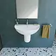 Sanipure Titan 70 cm Basin 037470 with Wall-Hung Column, Tap Hole and Overflow, White - Image 1