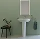 Sanipure Rosetta 55 cm Basin with Full Pedestal and Fixing Set, White - Image 1