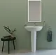 Sanipure Rosetta 60 cm Basin with Full Pedestal and Fixing Set, White - Image 1
