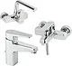 Juniper 3-Piece Mixer Set (Madrid Bath Mixer 64100164566, Madrid Basin Mixer 64130164566, Madrid Wall-Mounted Kitchen Mixer 64192164566), Chrome - Image 1