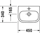 Duravit D-Code Basin 45 cm with Wall-Hung Pedestal, Pergamon - Image 3