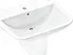 Hansgrohe Greek Tide Q Basin with Wall-Hung Column 60 cm, White, with Fixing Set - Image 1