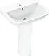 Hansgrohe Greek Tide Q Basin with Full Pedestal 55 cm, White, with Fixing Set - Image 1