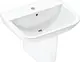 Hansgrohe Greek Tide Q Basin with Wall-Hung Column 55 cm and Fixing Set, White - Image 1