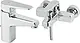 Ginebre 2-Piece Mixer Set: Madrid Bath Mixer 64100164566 & Madrid Basin Mixer 64130164566, Chrome - Image 1