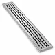 Pura DL-75 Wave Shower Drain 75 cm Stainless Steel, 1 mm Body, 1.5 mm Cover, Bottom Outlet with Anti-Clogging Filter and Odor/Insect Trap, 48 L-D - Image 1