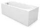 Serena Bathtub 170 × 75 cm with Front Panel, White - Image 8