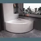 Sanipure Como One-Piece Bathtub 00100320001 Size 135 × 135 cm — Silver (00100390401) - Image 2