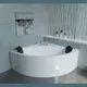 بانيو جاكوزي سوبيريور 00100980031 بالجانب قطعة واحدة 2 نظام مقاس 150 × 150 سم من ساني بيور - فضي (980431) بالمخدة البيضاء - صورة 2