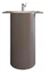Sanipure Rondella One-Piece Freestanding Floor Basin 0016029, 90 × 70 × 54.5 cm, without Overflow, with 17 cm Towel Holder — Grey (001602905) - Image 13