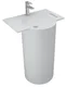 Sanipure Rondella One-Piece Freestanding Floor Basin 0016029 Size 90 × 70 × 54.5 cm without Overflow with 17 cm Towel Holder — Mocha (001602925) - Image 2