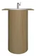 Sanipure Rondella One-Piece Freestanding Floor Basin 0016029, 90 × 70 × 54.5 cm, without Overflow, with 17 cm Towel Holder — Grey (001602905) - Image 15