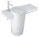 Sanipure Provo One-Piece Freestanding Floor Basin 0016004, 90 × 115 × 53 cm, without Overflow, Integrated Towel Holder, Mocha (001600425) - Image 2