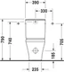Duravit Durastyle Back-to-Wall Toilet S/P Trap, White with Shower - Image 4