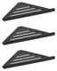 3-Tier Stainless Steel Corner Shelf Set, Black (3co-01-01S)