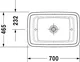 Duravit PuraVida Deep Basin 70 × 45 cm, 36970, White - Image 5