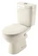 Duravit Golf Toilet, Pergamon, with Seat & Cover, Cistern with Mechanism & Fixing Kit, without Internal Bidet Spray - Image 1