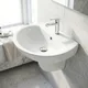 Mica Vit Angelo Basin with Half Pedestal, White, 50 cm - Image 2