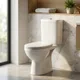 Duravit Golf Toilet with Toilet Seat & Cover, Cistern, Mechanism, Internal Bidet Spray and Fixing Set, White - Image 2