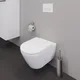 مرحاض معلق Duravit دي نيو White بالسيديلي Self-Closing والشطاف الداخلي ومسامير التثبيت - Image 1