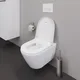 مرحاض معلق Duravit دي نيو White بالسيديلي Self-Closing والشطاف الداخلي ومسامير التثبيت - Image 2