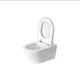 مرحاض معلق Duravit دي نيو White بالسيديلي Self-Closing والشطاف الداخلي ومسامير التثبيت - Image 3