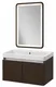 وحدة حمام خشب دانيال الترا وود بيرو نورمال 7590 Dark Brown 80 سم 2 ضلفة بالمراة ليد وحوض Duravit نمبر وان - Image 2