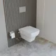 طقم حمام هانزجروهي جريك تايد Q White مرحاض معلق بالسيديلي ذاتى الغلق والشطاف الداخلي وحوض 60 cm With Full Pedestal - Image 2