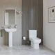 طقم حمام هانزجروهي جريك تيد Q White كومبنيشن كامل وحوض 55 With Full Pedestal - Image 1