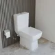 طقم حمام هانزجروهي جريك تايد Q White كومبنيشن كامل وحوض 55 cm With Wall-Hung Pedestal - Image 2