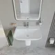 طقم حمام هانزجروهي جريك تايد Q White كومبنيشن كامل وحوض 55 cm With Wall-Hung Pedestal - Image 3