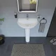 طقم حمام هانزجروهي جليد ليك S White كومبنيشن بالسيديلي Self-Closing وحوض 60 cm With Full Pedestal - Image 2