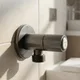 محبس زاوية هوايي HY-5015GR Grey Matte بالوش ½ بوصة قلب جلبة لفة كاملة - Image 2